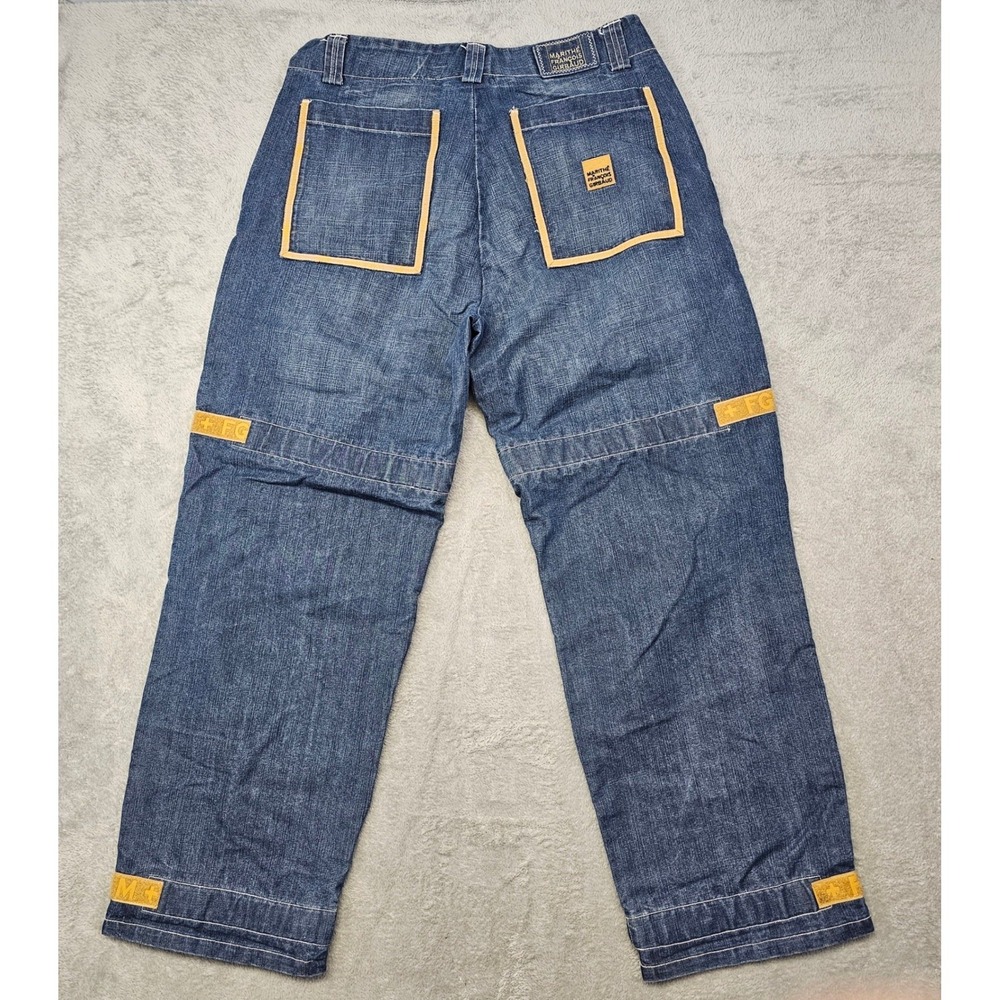Vintage Girbaud Shuttle Tape Jeans 38x33.5 90s Y2K Cargo Baggy Skater Baggy - Picture 3 of 10